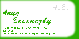 anna besenczky business card